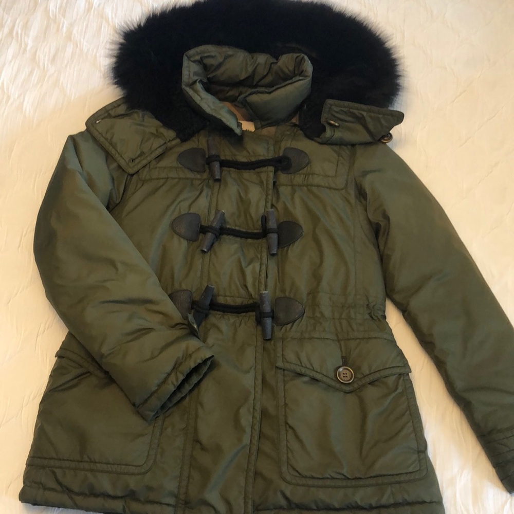 Used Burberry Brit Worthington Green Down Jacket